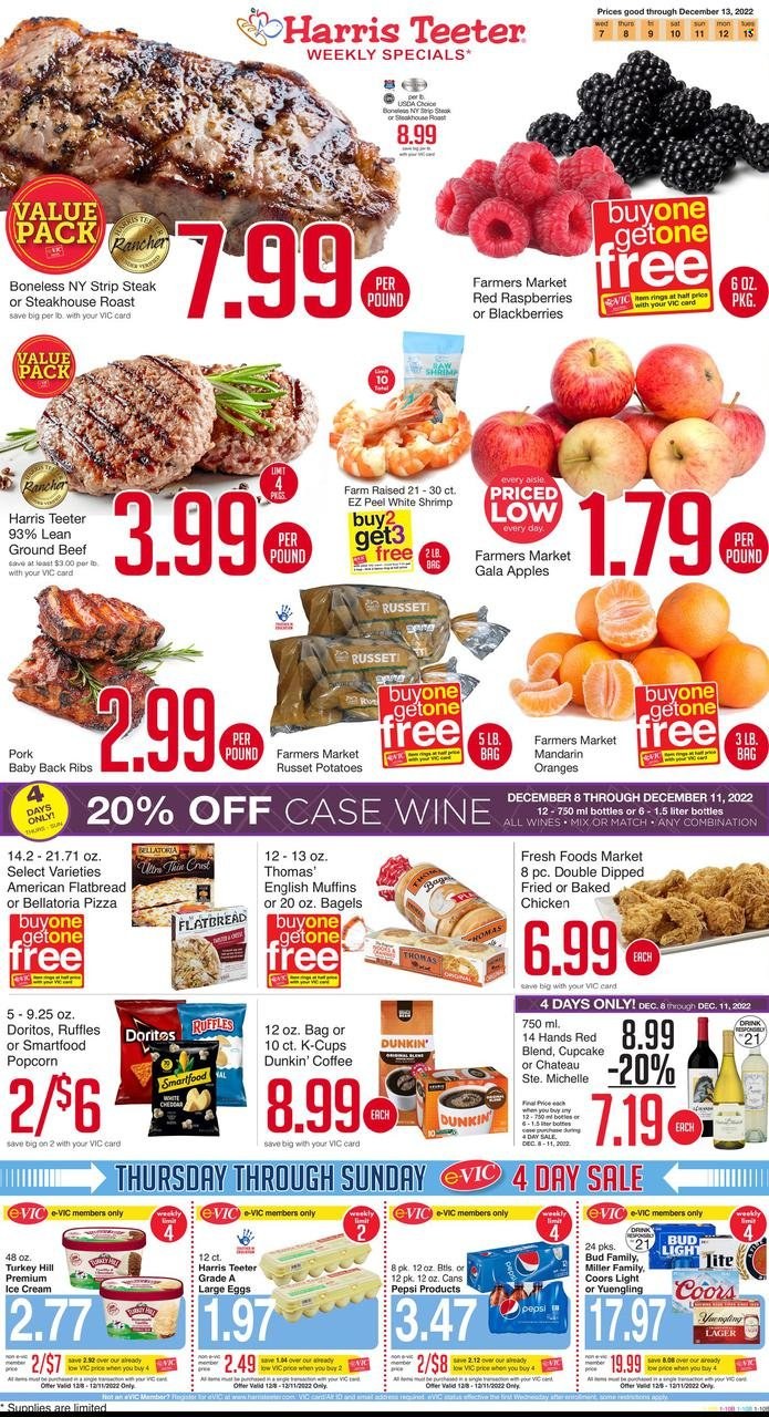 Harris Teeter ad - 12/07/2022 - 12/13/2022. Page 1