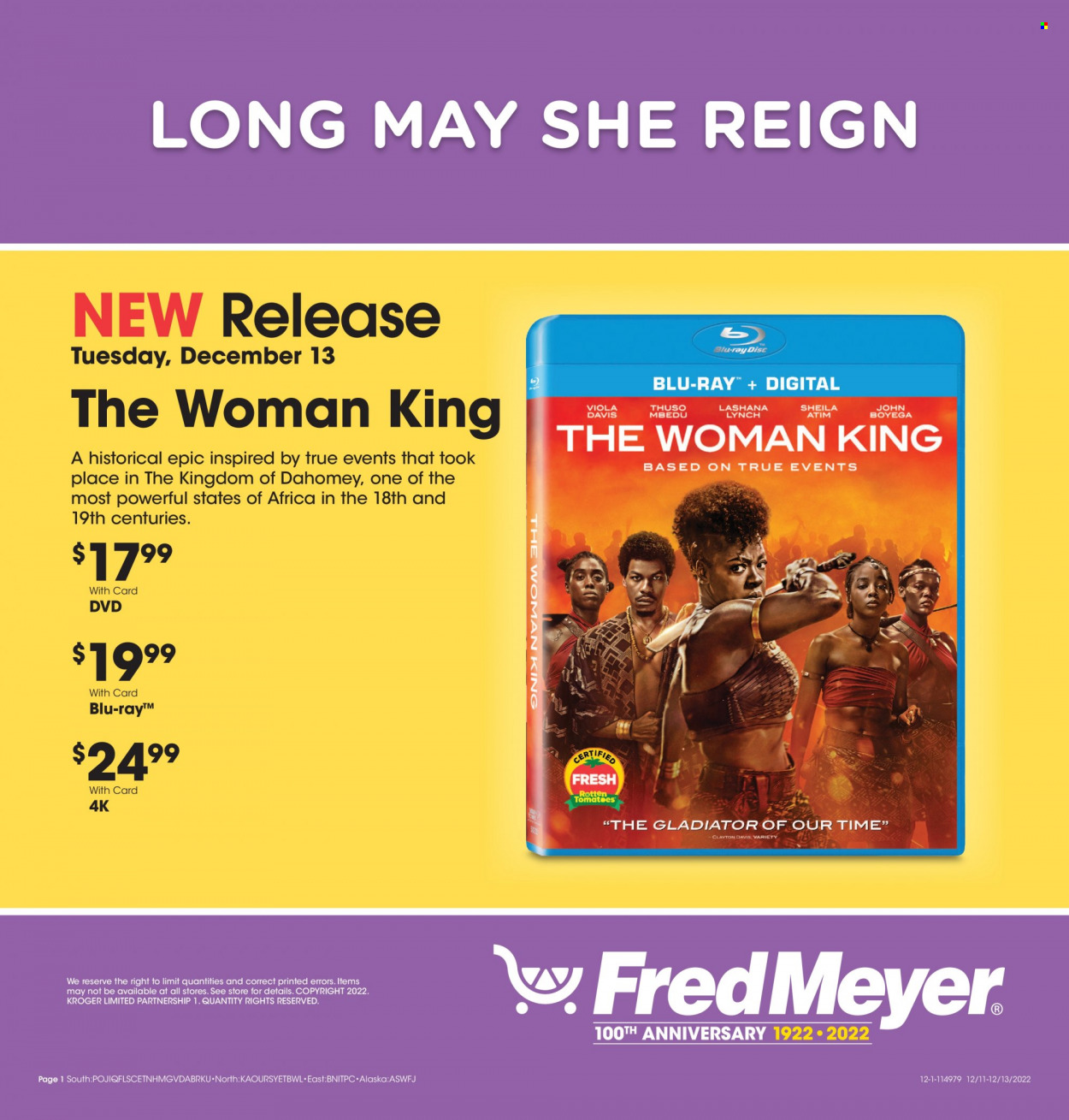 Fred Meyer ad - 12/11/2022 - 12/13/2022. Page 1