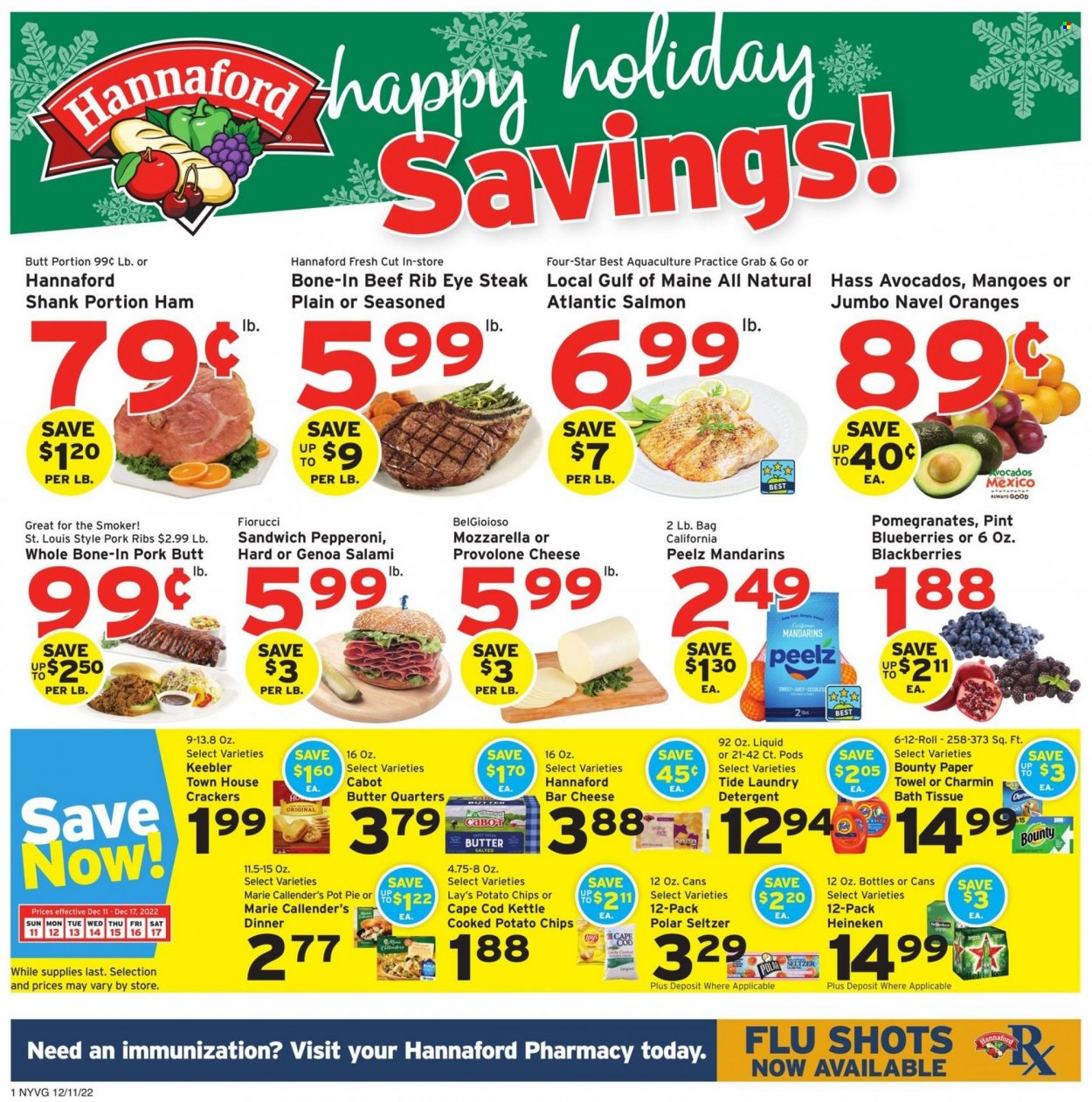 Hannaford ad - 12/11/2022 - 12/17/2022. Page 1