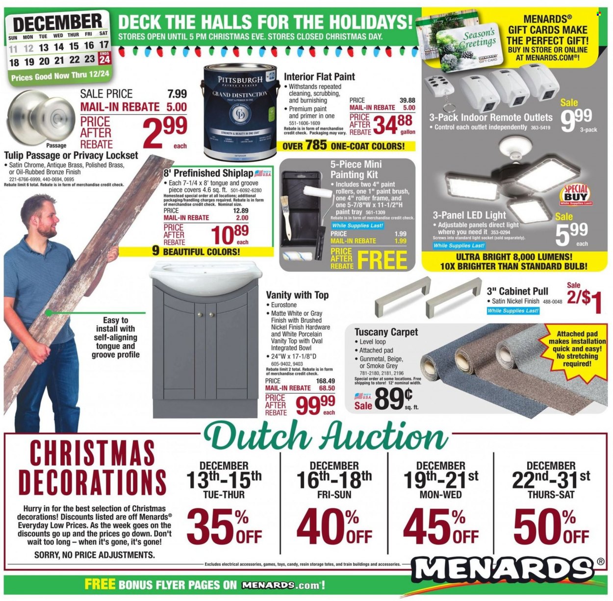 Menards ad - 12/13/2022 - 12/24/2022. Page 1