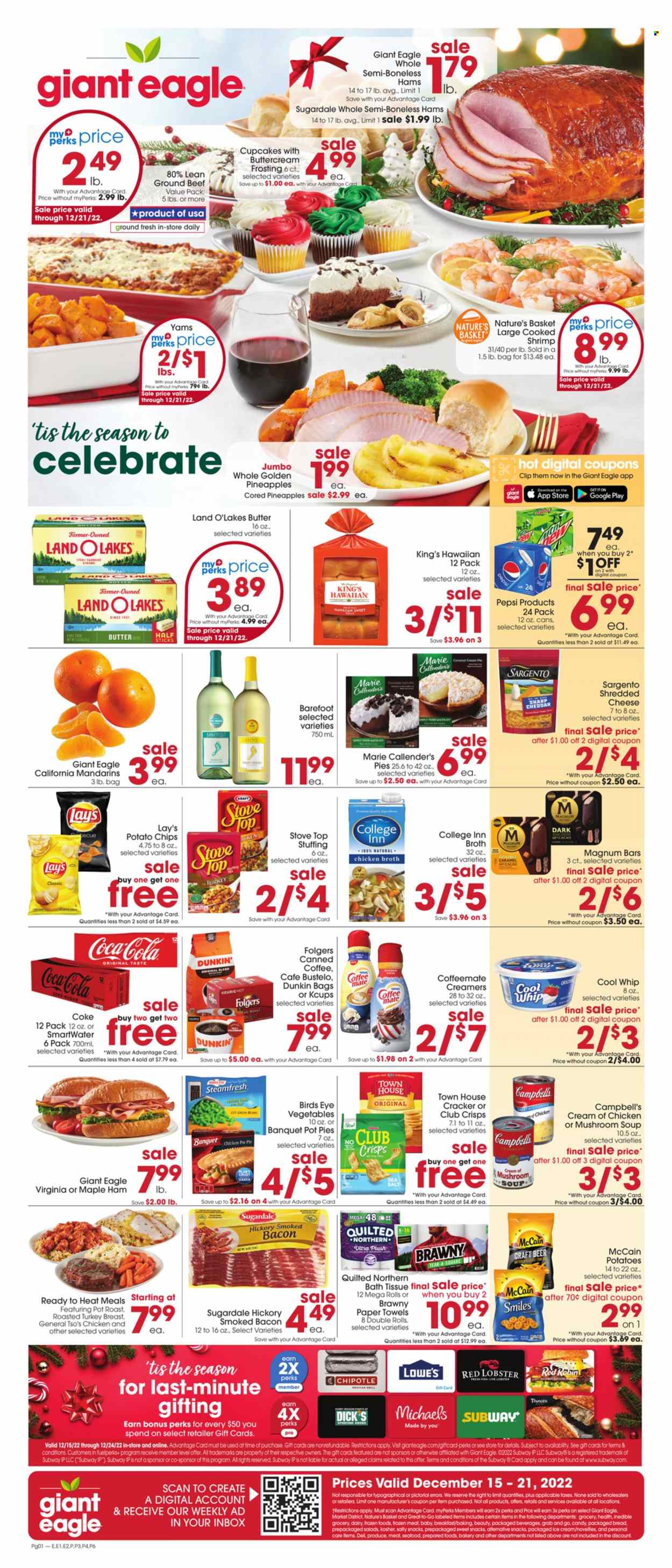 Giant Eagle ad - 12/15/2022 - 12/21/2022. Page 1