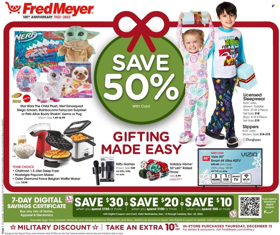 Fred Meyer ad - 12/14/2022 - 12/20/2022. Page 1