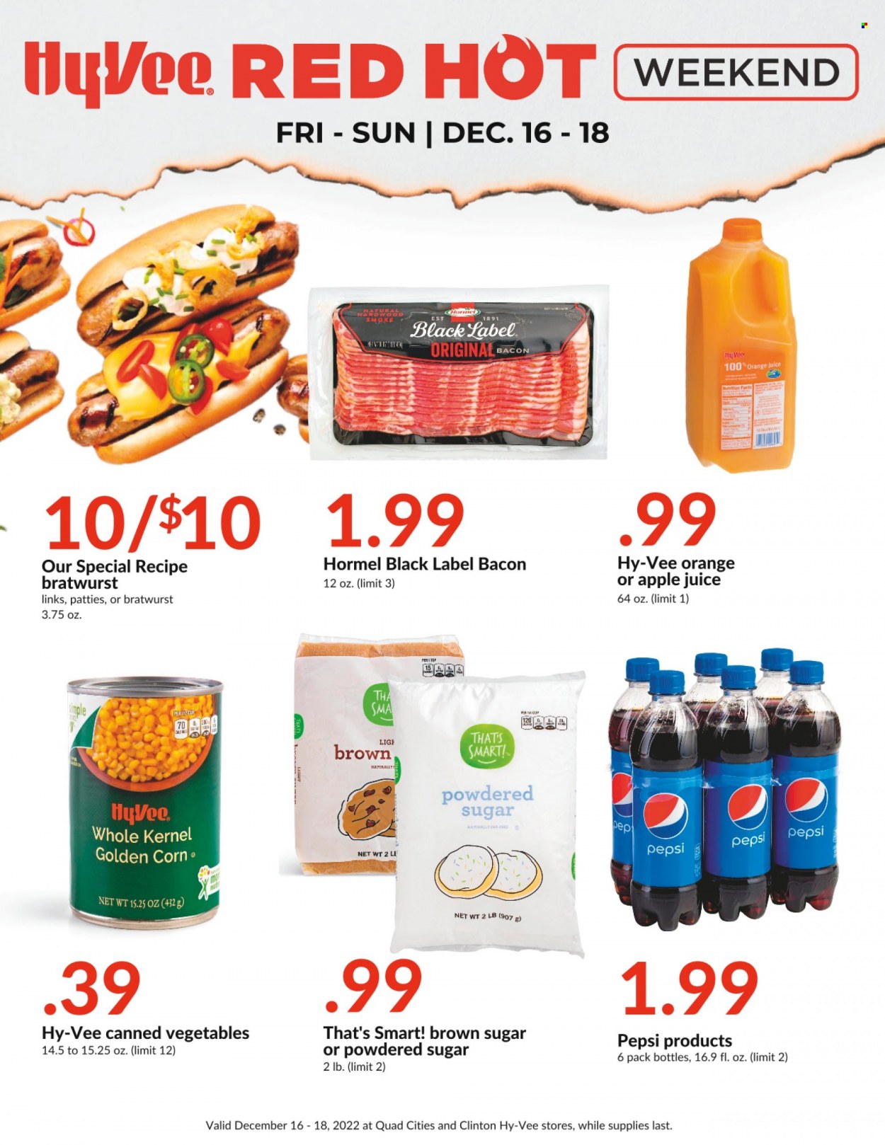 Hy-Vee ad - 12/16/2022 - 12/18/2022. Page 1