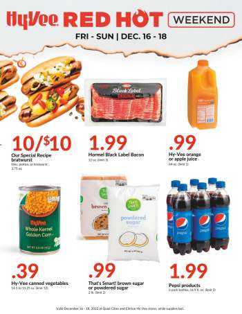 Hy-Vee Flyer - 12/16/2022 - 12/18/2022.
