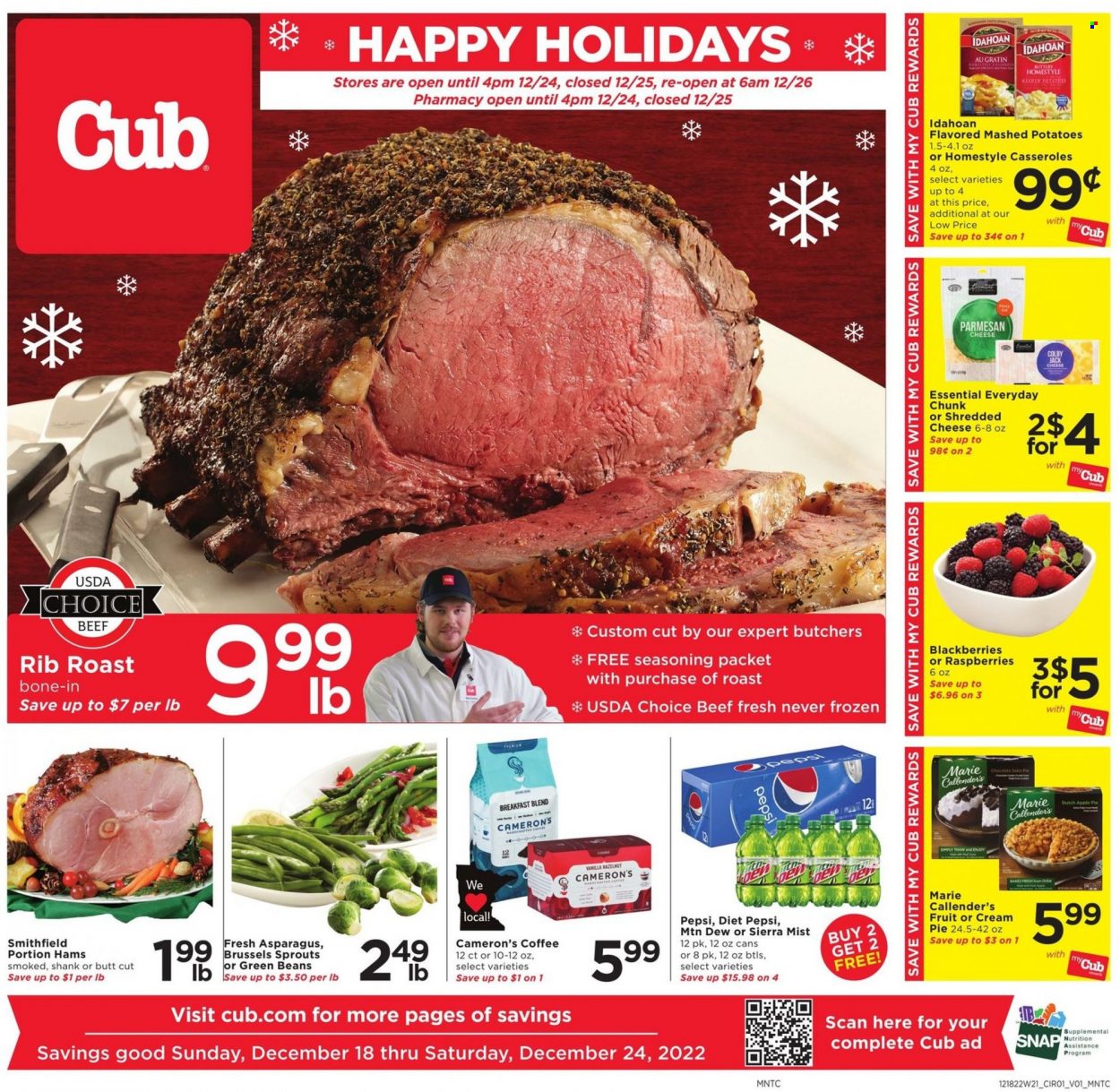 Cub Foods ad - 12/18/2022 - 12/24/2022. Page 1