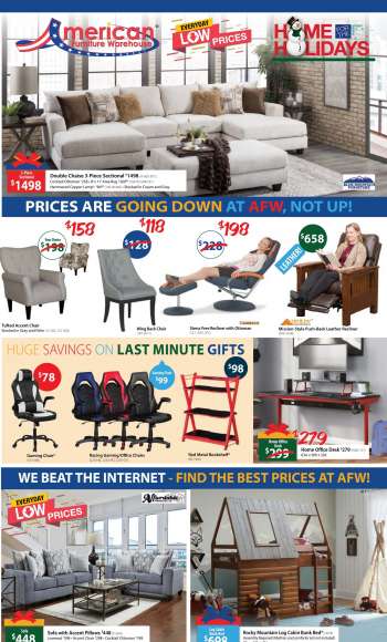 American Furniture Warehouse Flyer - 12/18/2022 - 12/24/2022.