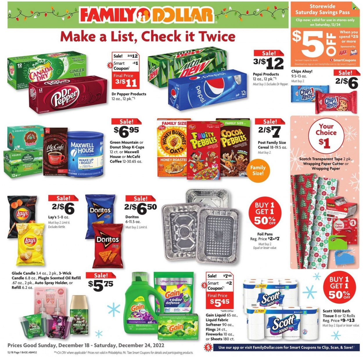 Family Dollar ad - 12/18/2022 - 12/24/2022. Page 1