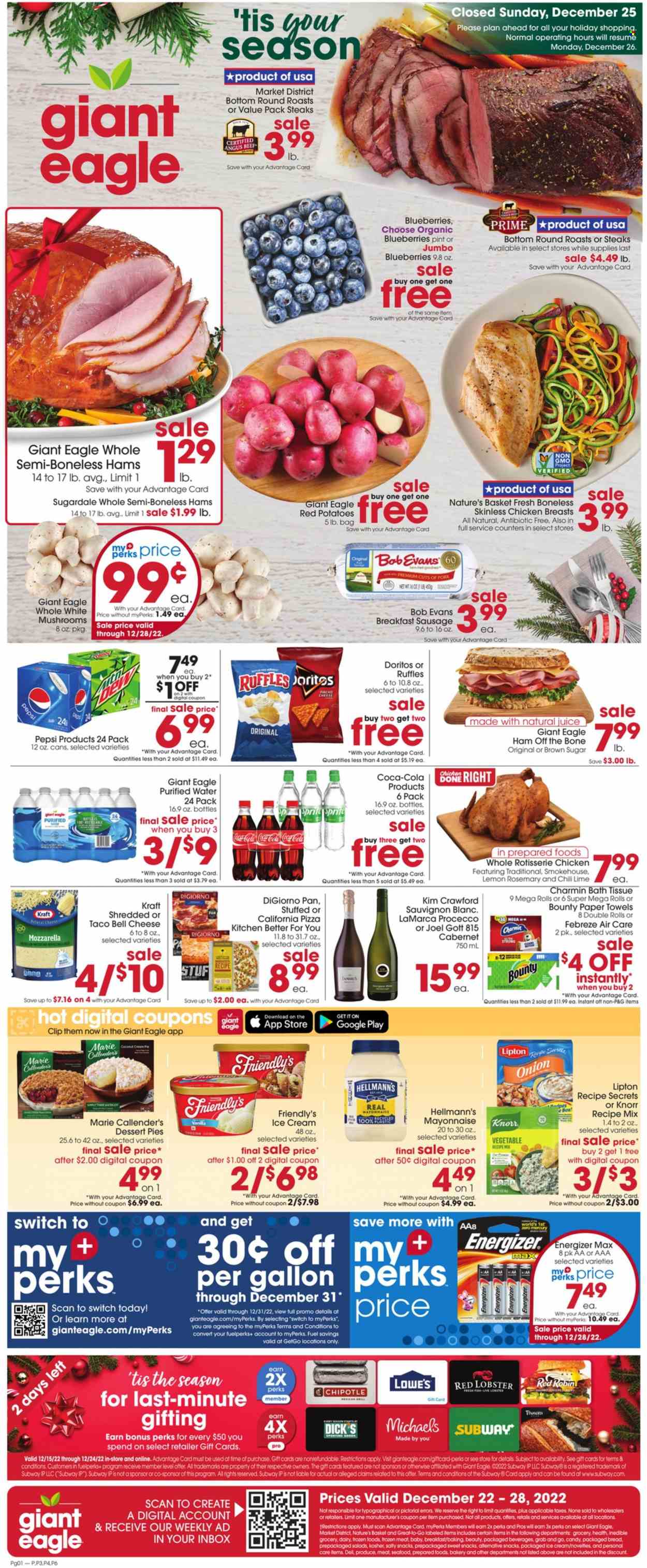 Giant Eagle ad - 12/22/2022 - 12/28/2022. Page 1