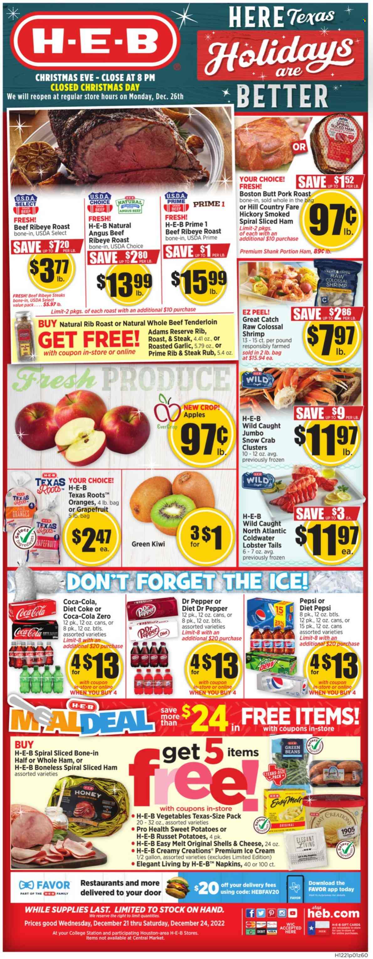 H-E-B ad - 12/21/2022 - 12/24/2022. Page 1