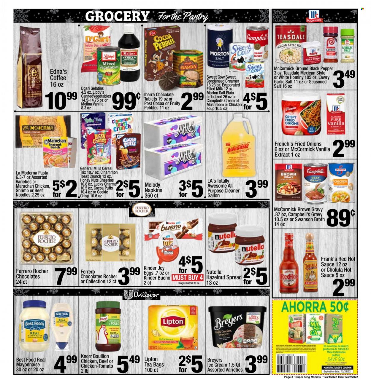 Super King Markets ad - 12/21/2022 - 12/27/2022. Page 3