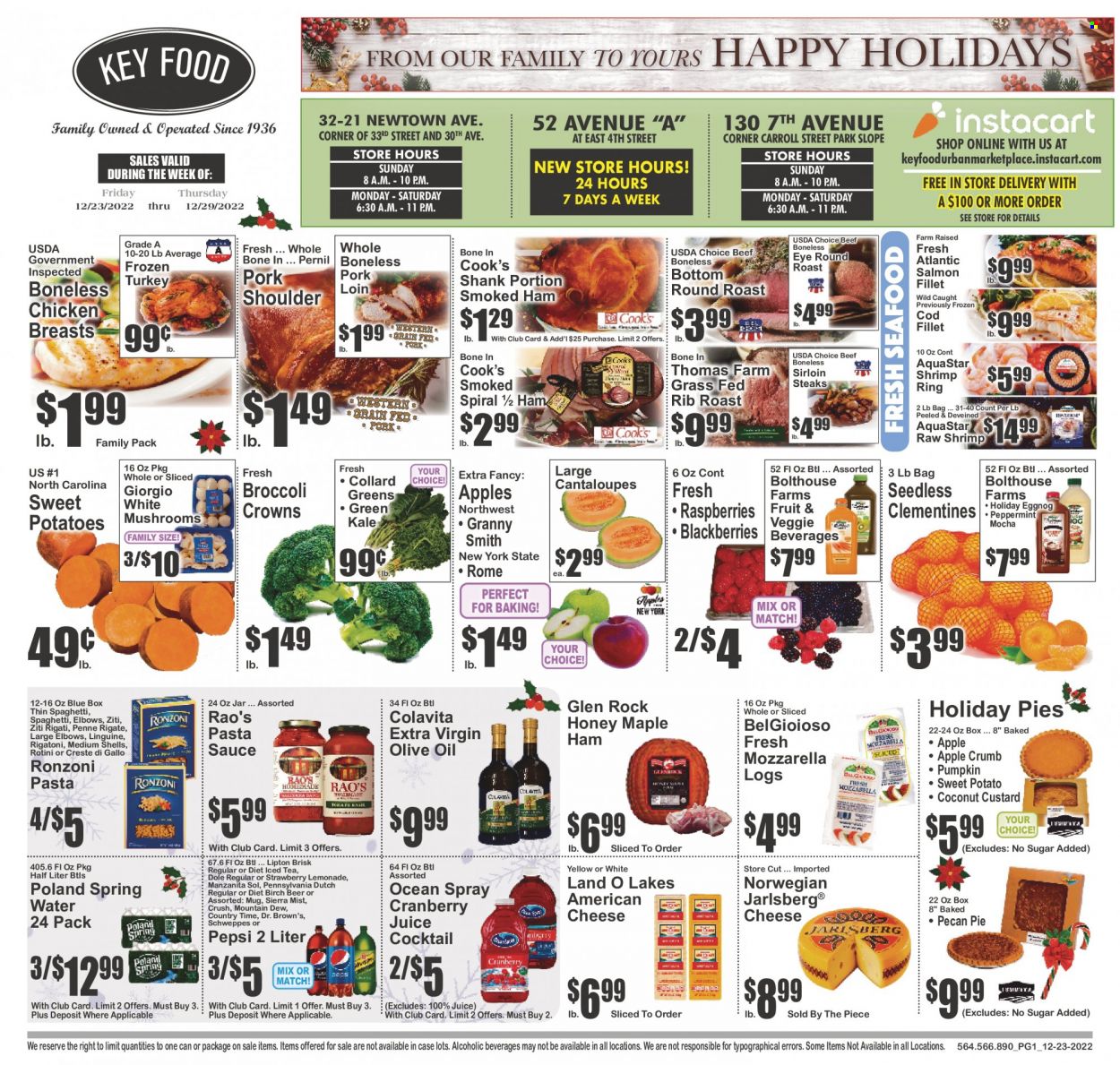 Key Food ad - 12/23/2022 - 12/29/2022. Page 1