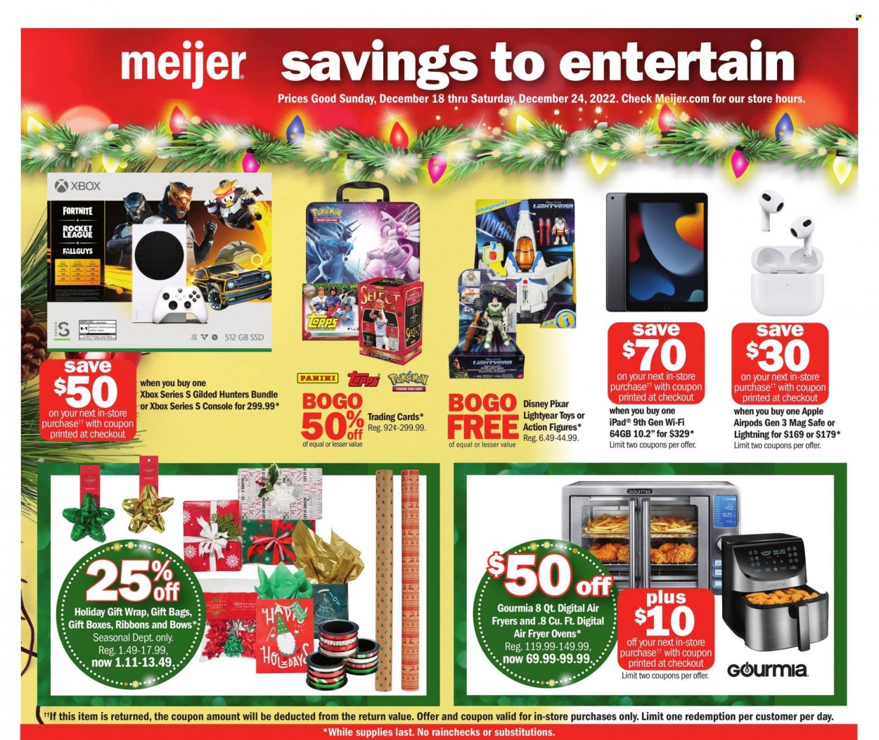 Meijer ad - 12/18/2022 - 12/24/2022. Page 1