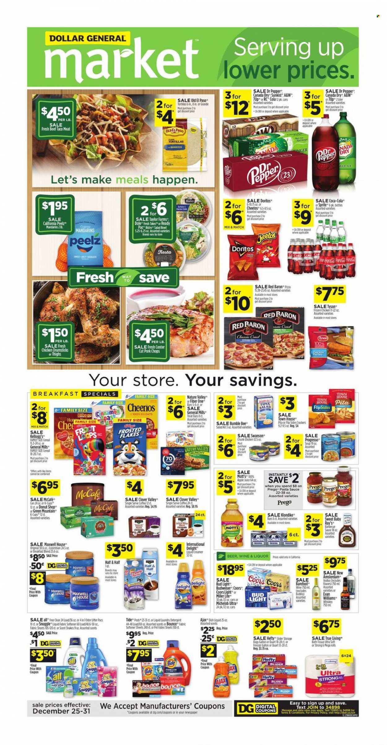Dollar General ad - 12/25/2022 - 12/31/2022. Page 1