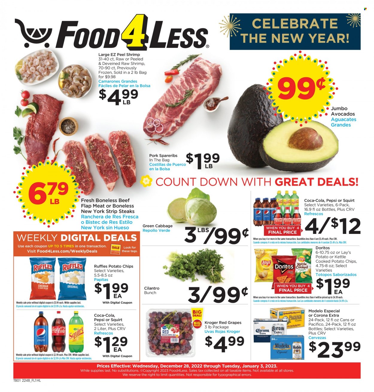 Food 4 Less ad - 12/28/2022 - 01/03/2023. Page 1
