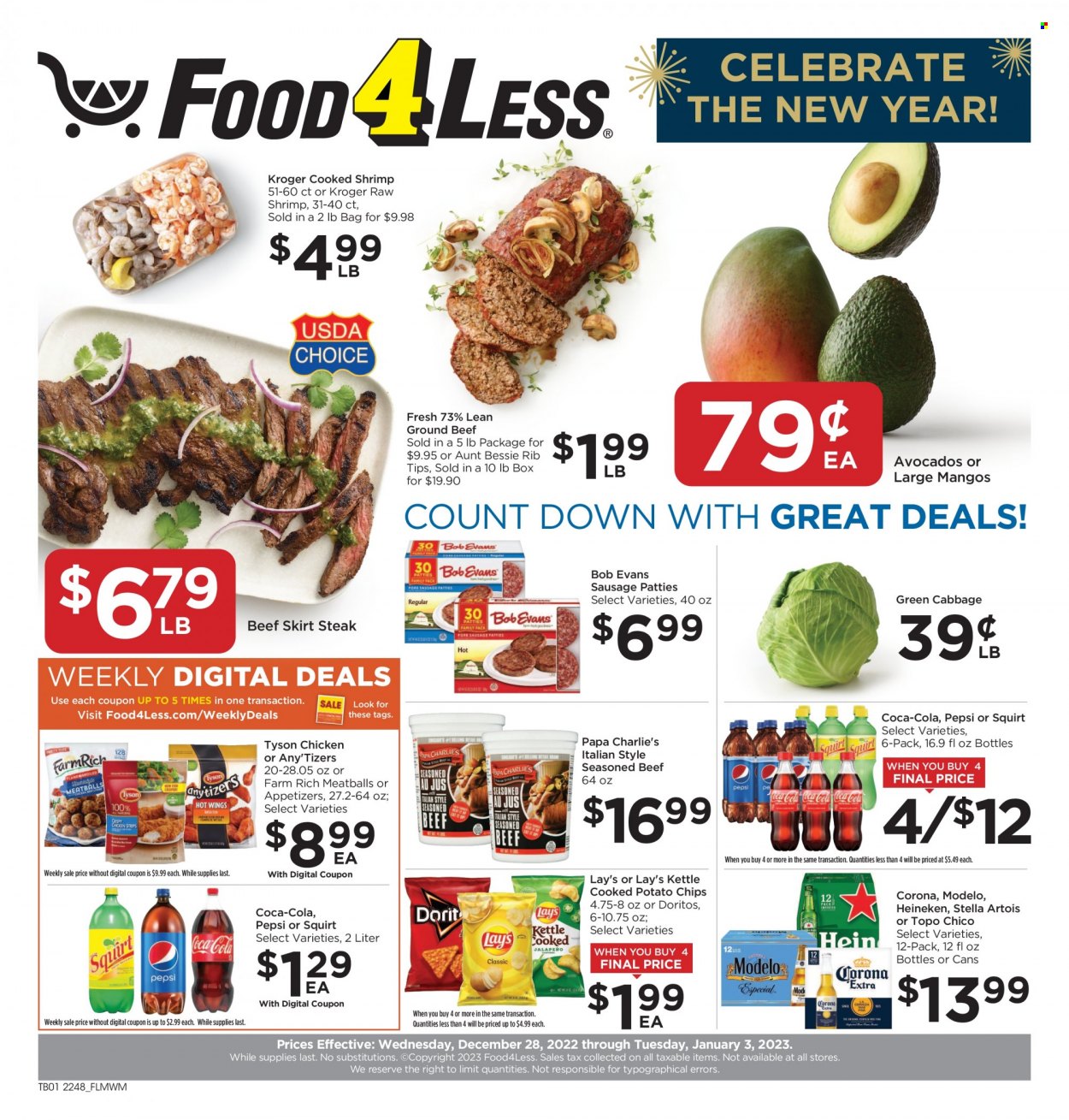 Food 4 Less ad - 12/28/2022 - 01/03/2023. Page 1