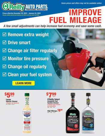 O'Reilly Auto Parts Flyer - 12/28/2022 - 01/24/2023.