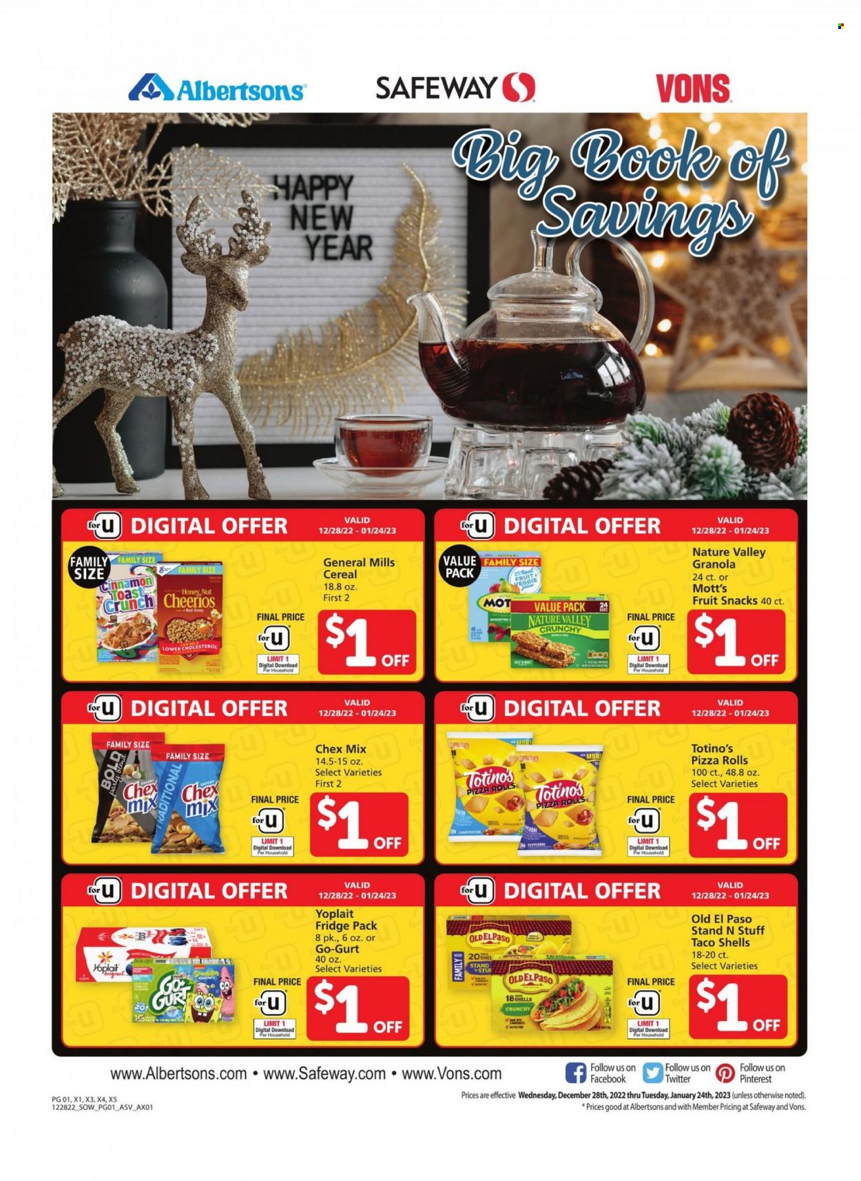 Safeway ad - 12/28/2022 - 01/24/2023. Page 1