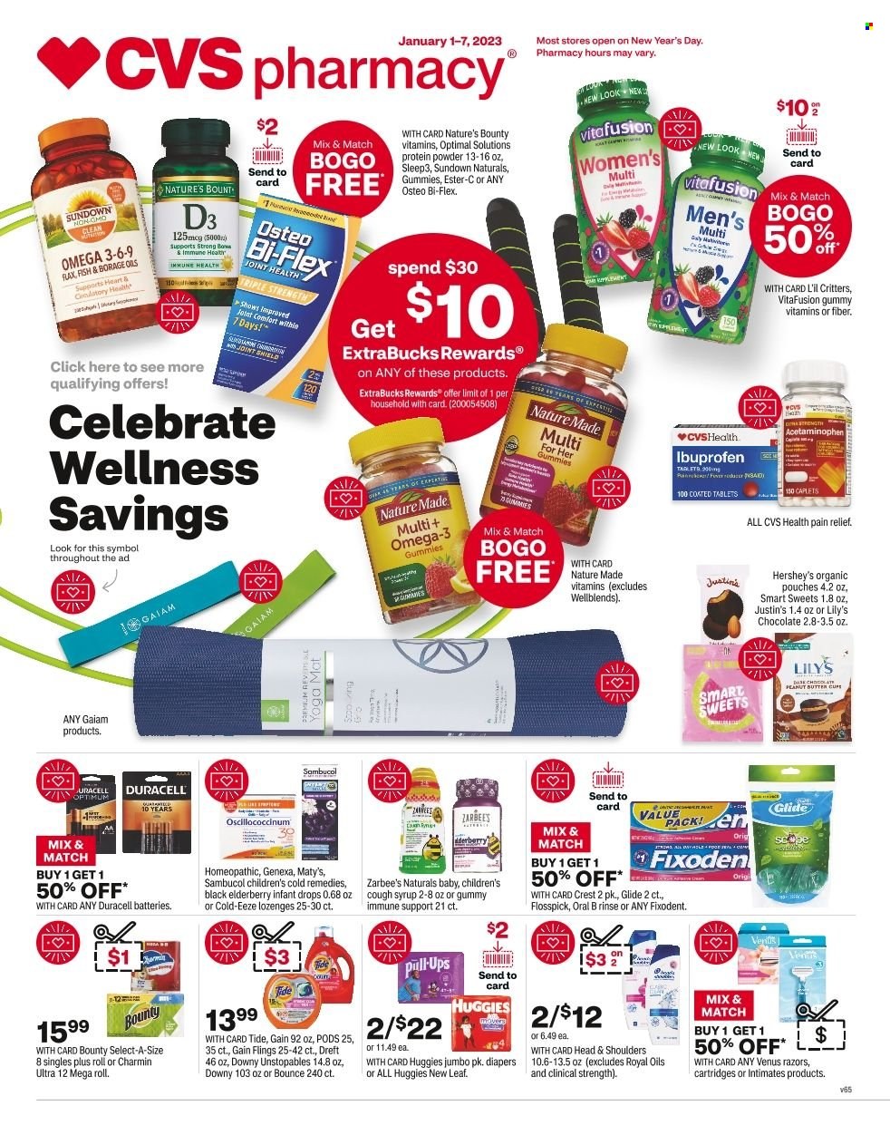 CVS Pharmacy ad - 01/01/2023 - 01/07/2023. Page 1