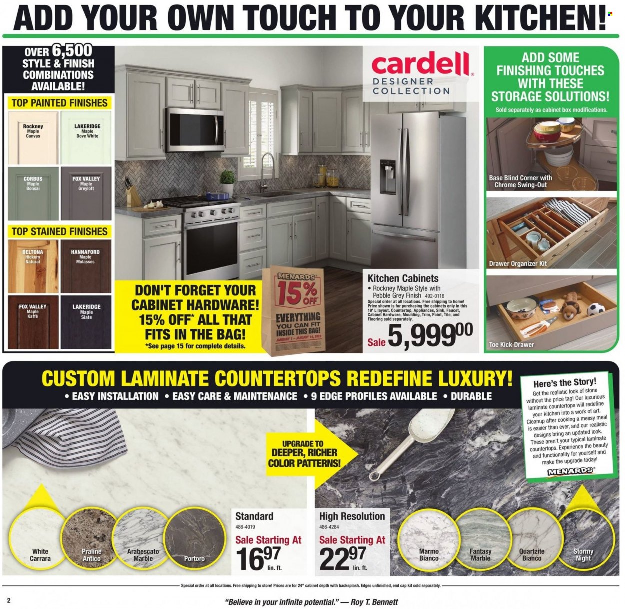 Menards ad - 01/01/2023 - 01/14/2023. Page 2