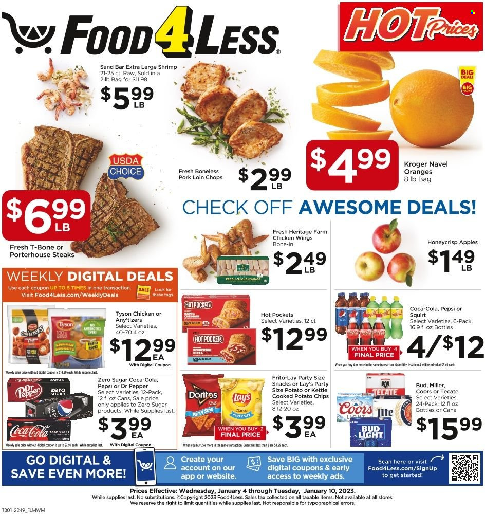 Food 4 Less ad - 01/04/2023 - 01/10/2023. Page 1