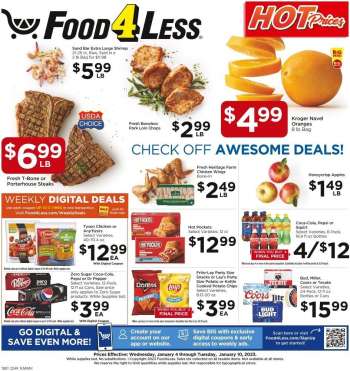 Food 4 Less Flyer - 01/04/2023 - 01/10/2023.