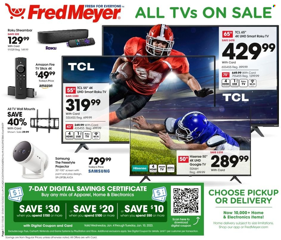 Fred Meyer ad - 01/04/2023 - 01/10/2023. Page 1