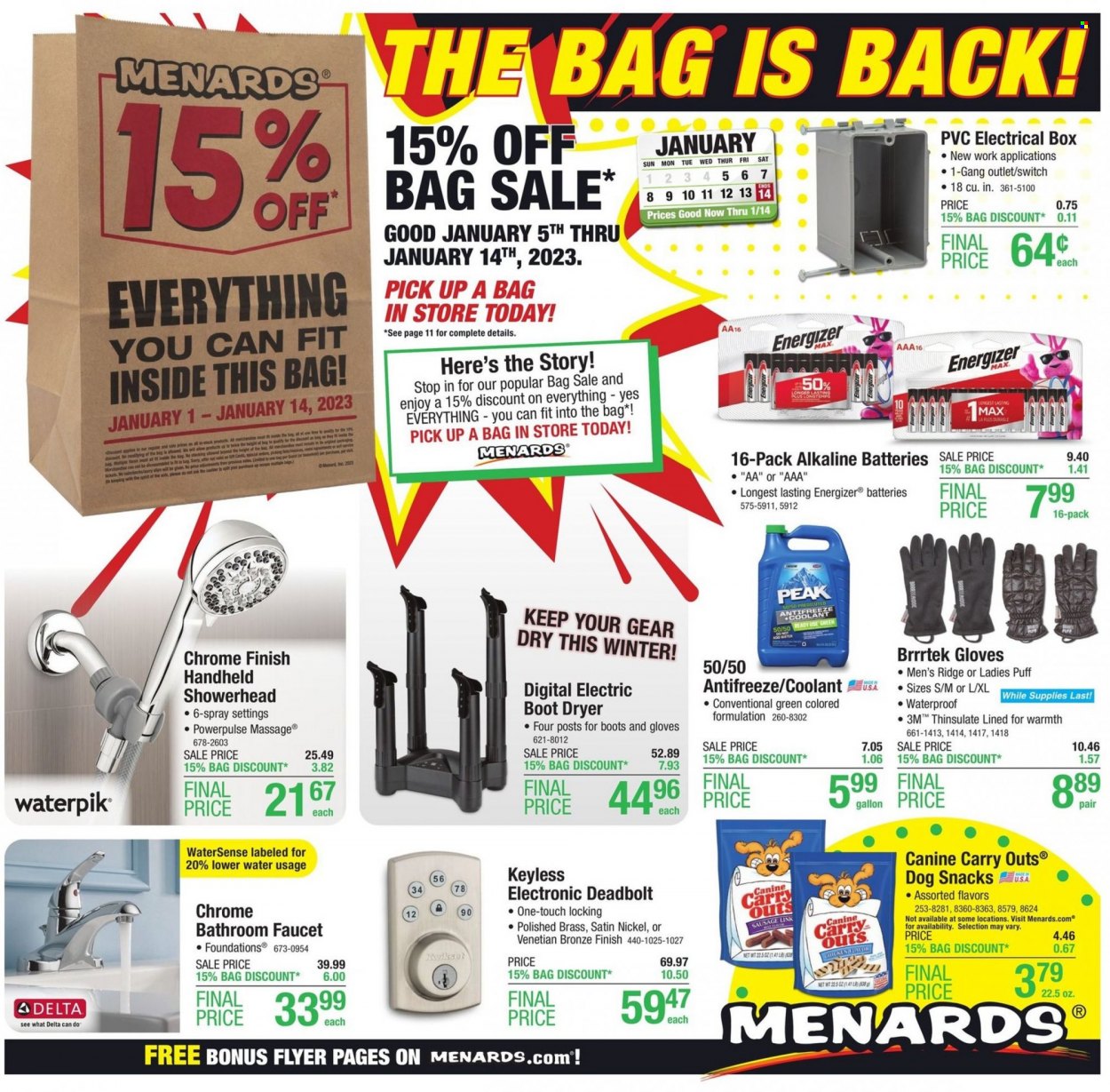 Menards ad - 01/05/2023 - 01/14/2023. Page 1