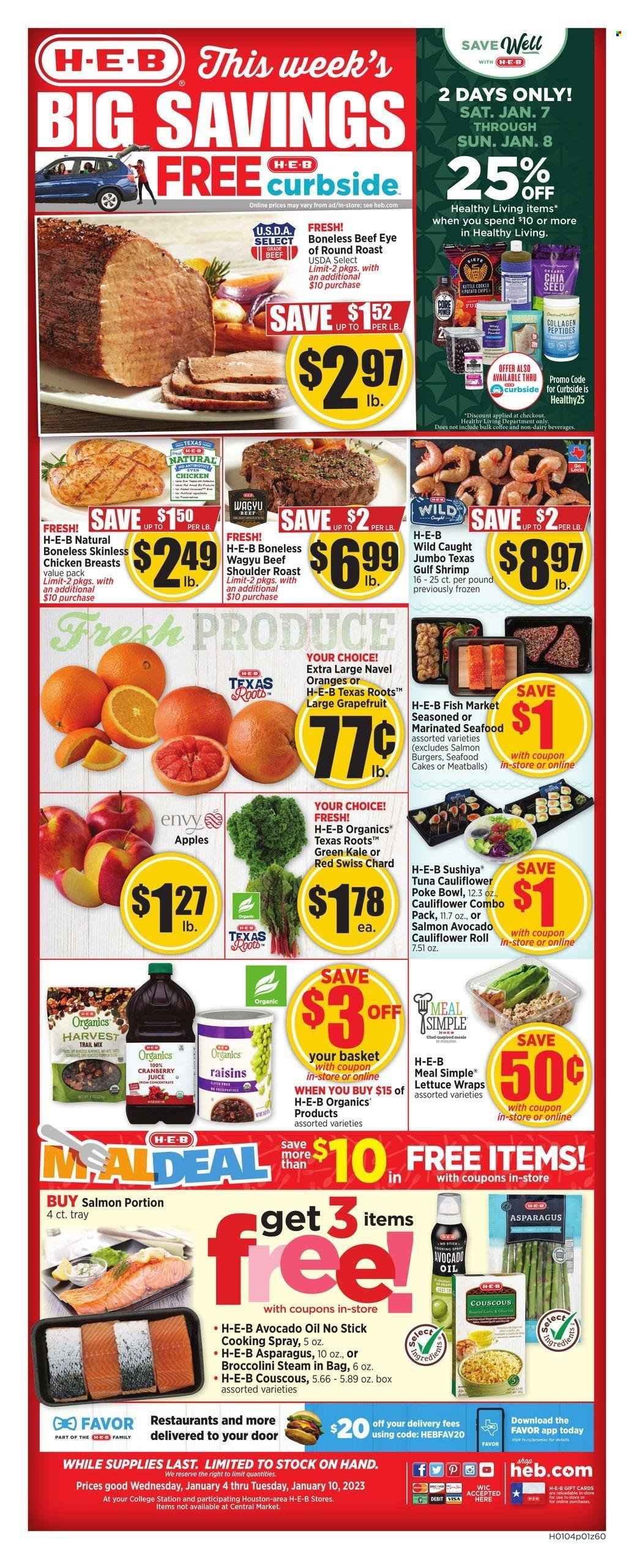 H-E-B ad - 01/04/2023 - 01/10/2023. Page 1