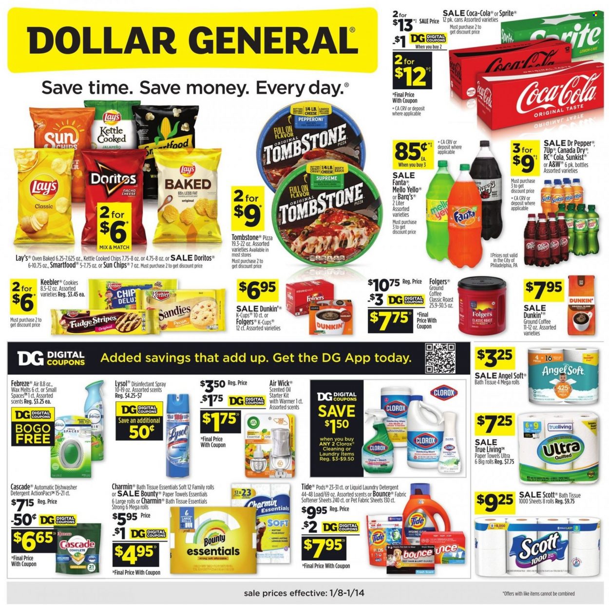 Dollar General ad - 01/08/2023 - 01/14/2023. Page 1