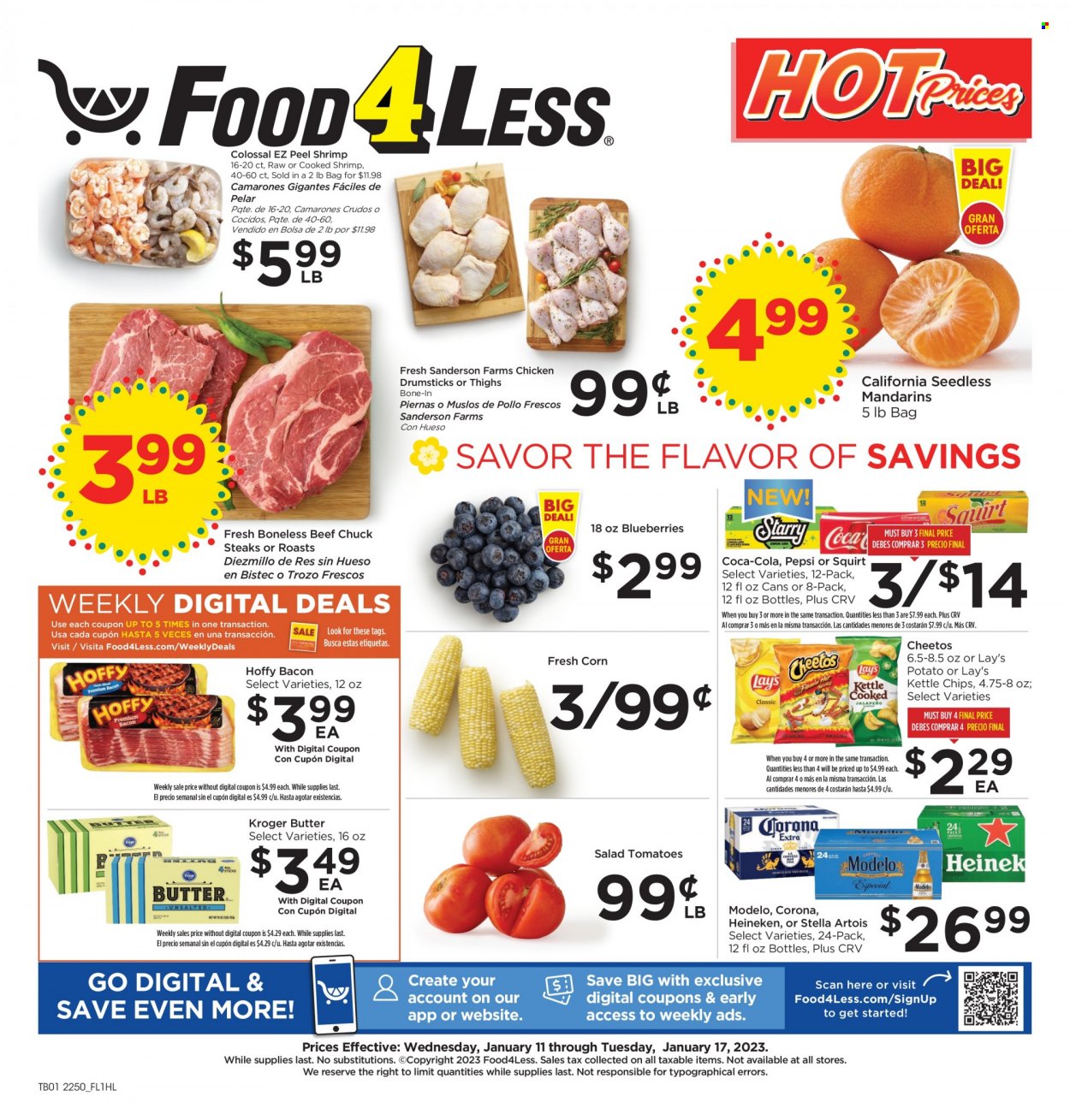 Food 4 Less ad - 01/11/2023 - 01/17/2023. Page 1