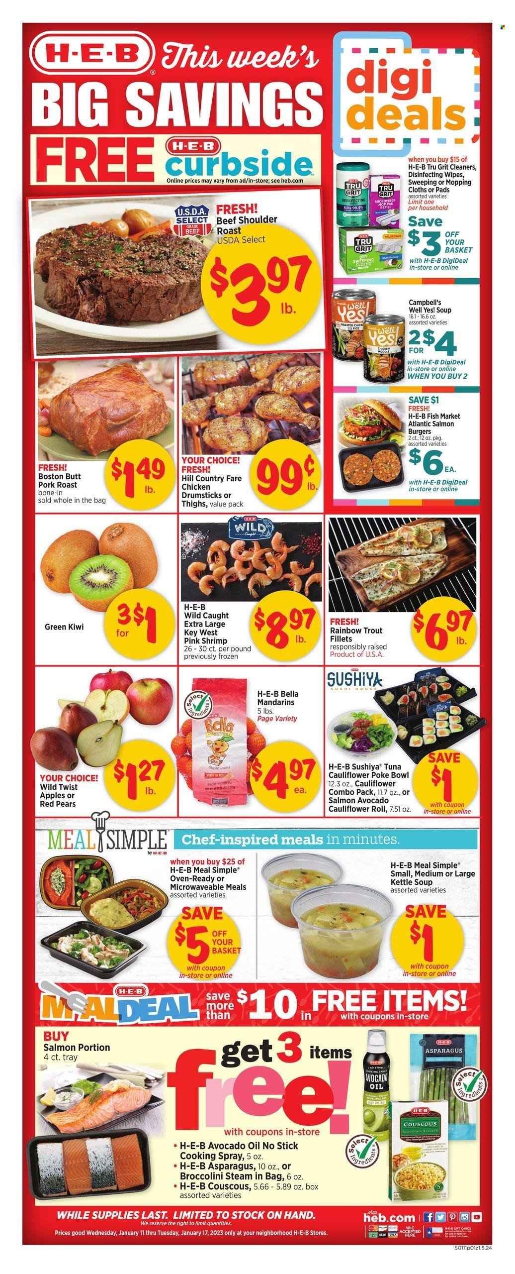 H-E-B ad - 01/11/2023 - 01/17/2023. Page 1