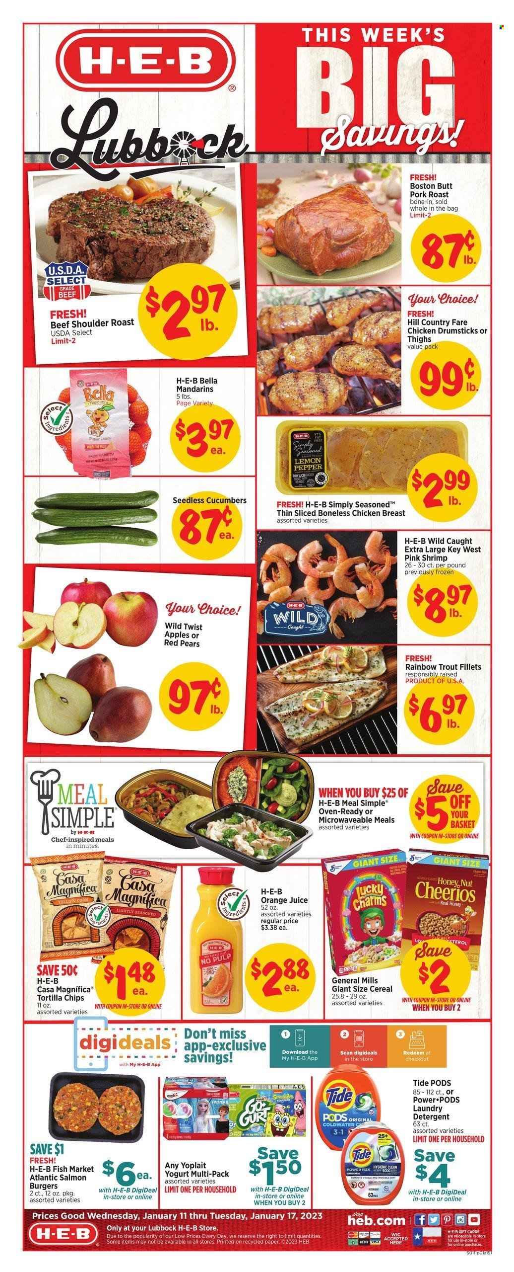 H-E-B ad - 01/11/2023 - 01/17/2023. Page 1