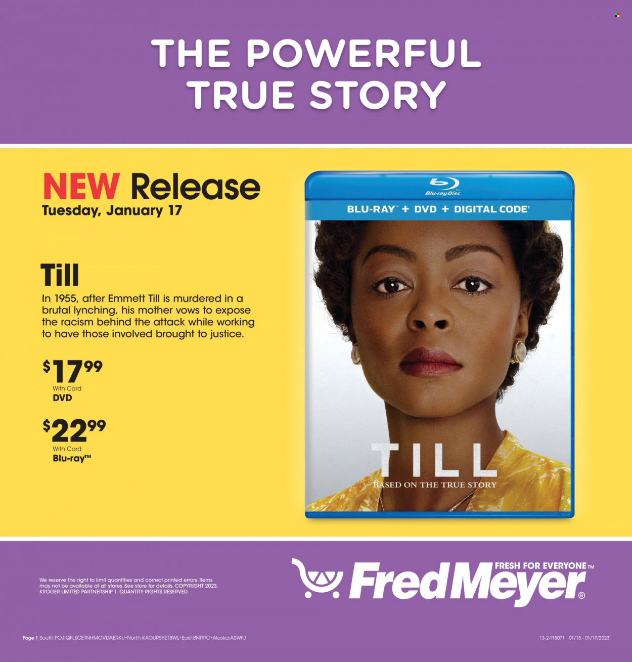 Fred Meyer ad - 01/15/2023 - 01/17/2023. Page 1