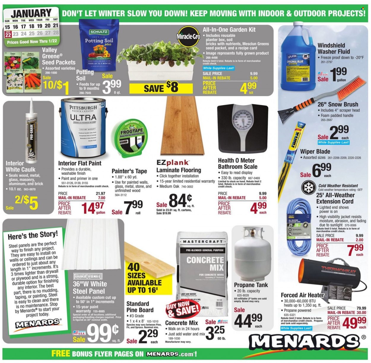 Menards ad - 01/15/2023 - 01/22/2023. Page 1