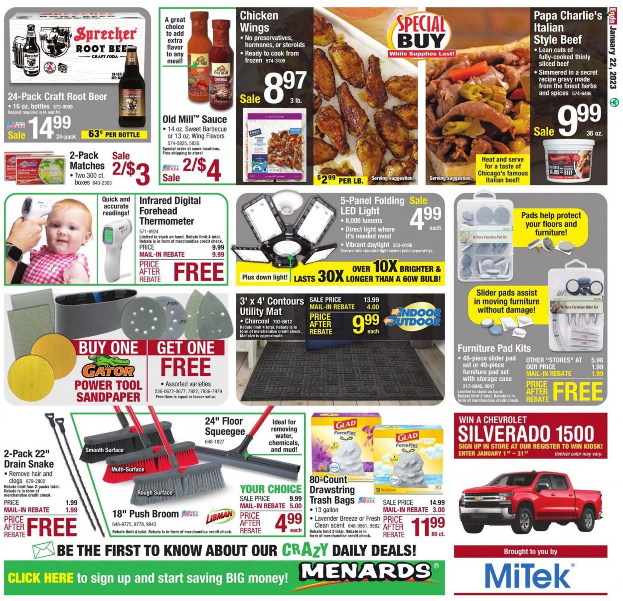 Menards ad - 01/15/2023 - 01/22/2023. Page 21