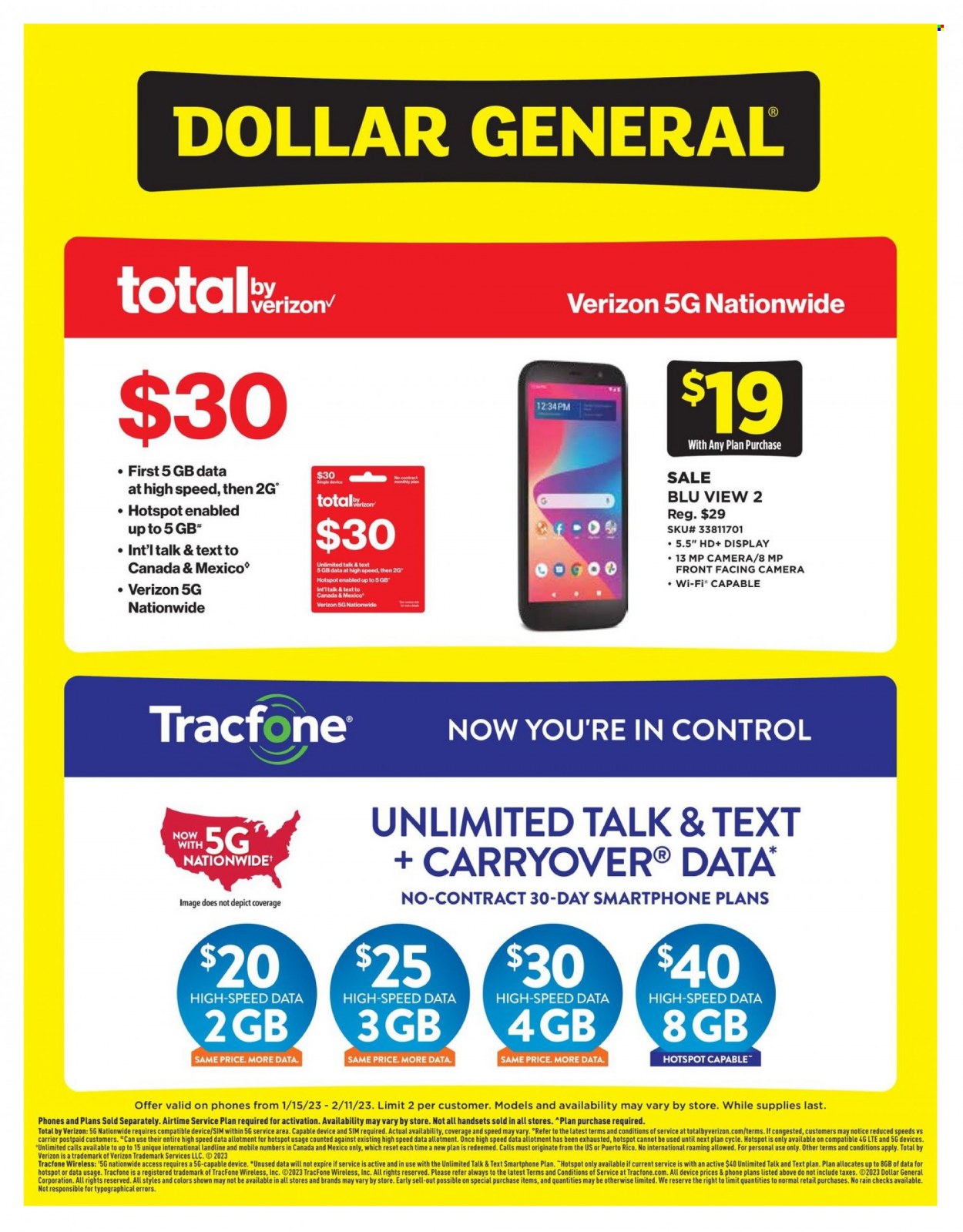 Dollar General ad - 01/15/2023 - 02/11/2023. Page 1