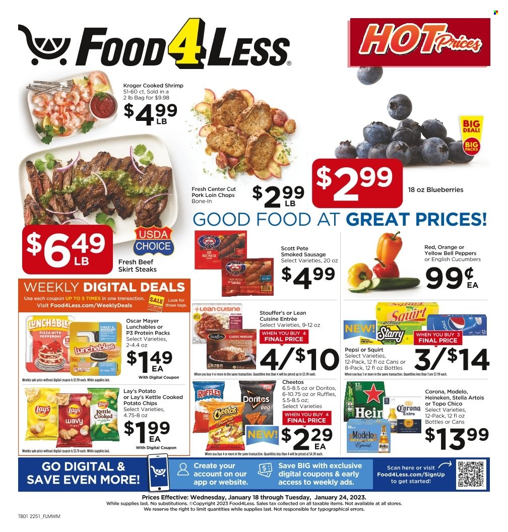 Food 4 Less ad - 01/18/2023 - 01/24/2023. Page 1