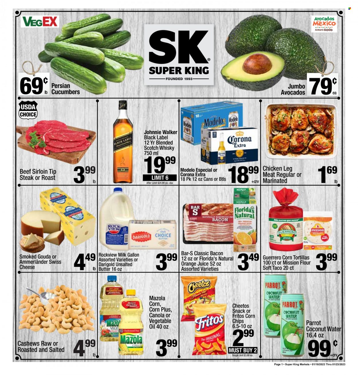 Super King Markets ad - 01/18/2023 - 01/24/2023. Page 1