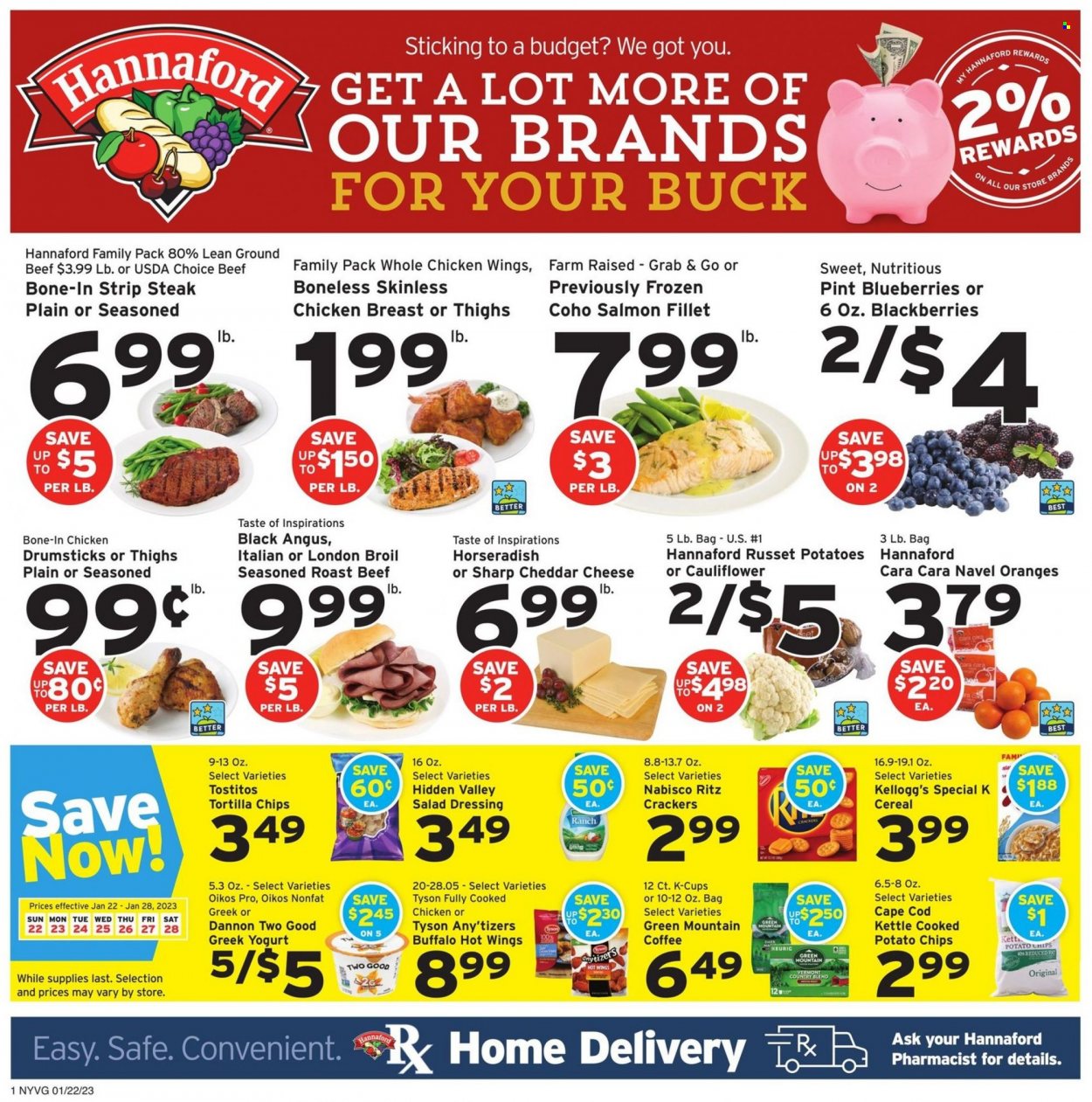 Hannaford ad - 01/22/2023 - 01/28/2023. Page 1