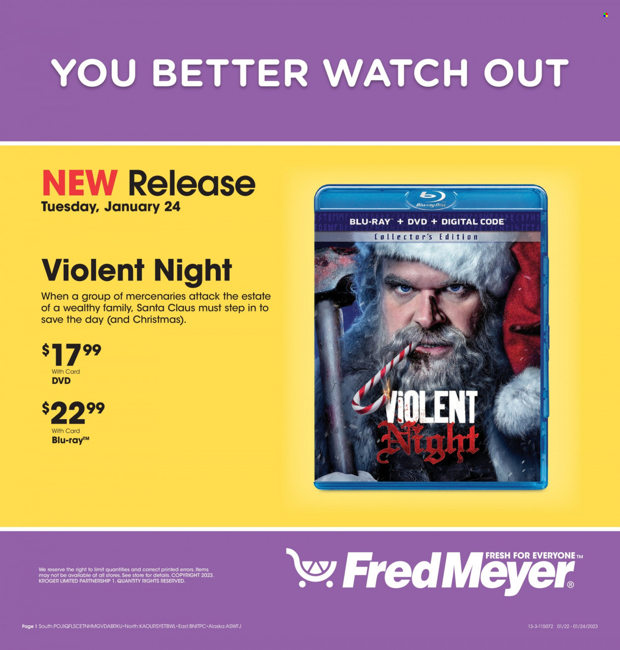 Fred Meyer ad - 01/22/2023 - 01/24/2023. Page 1