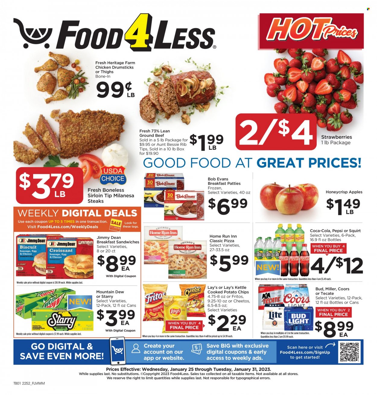 Food 4 Less ad - 01/25/2023 - 01/31/2023. Page 1