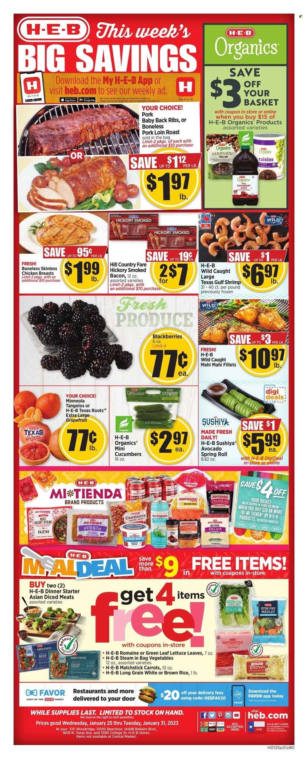 H-E-B ad - 01/25/2023 - 01/31/2023. Page 1