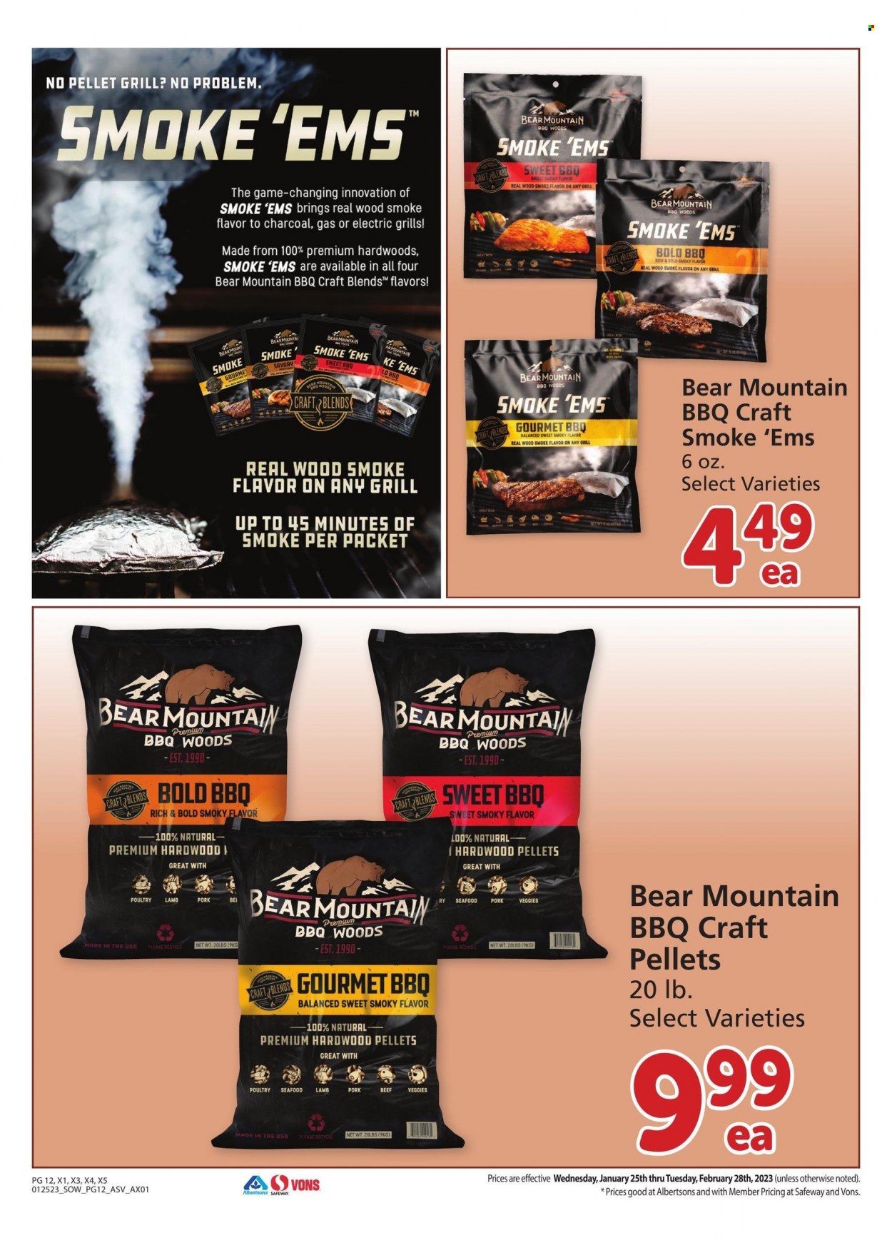 thumbnail - Vons Flyer - 01/25/2023 - 02/28/2023 - Sales products - seafood. Page 12.