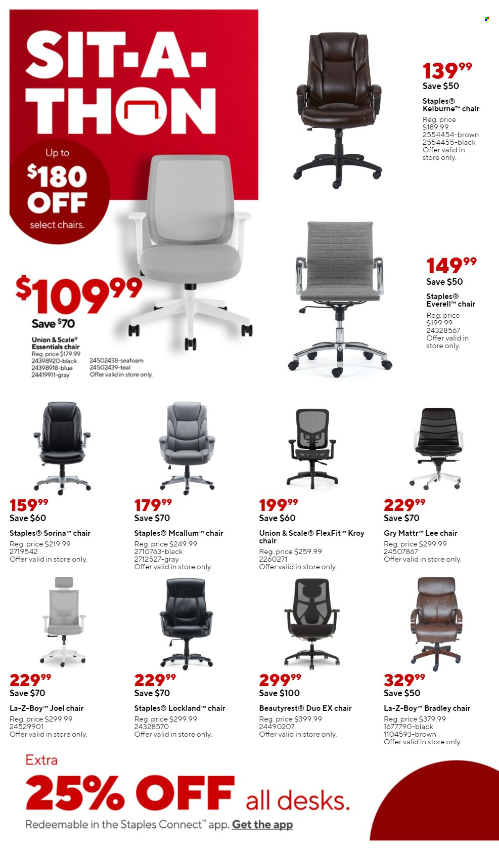 thumbnail - Staples Flyer - 01/29/2023 - 02/04/2023 - Sales products - chair. Page 5.