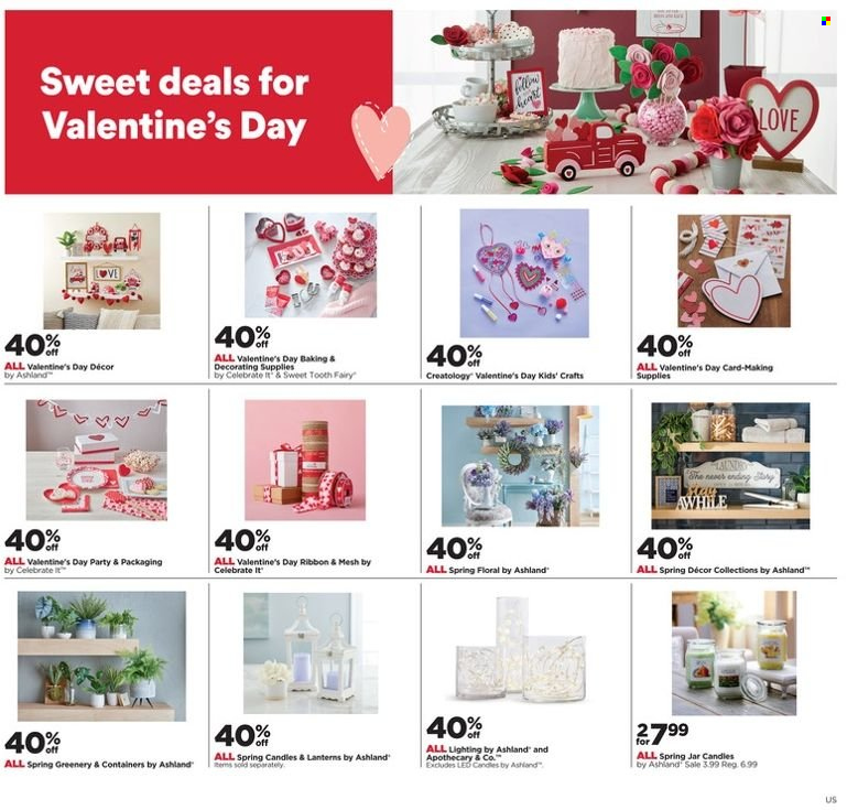 thumbnail - Michaels Flyer - 01/29/2023 - 02/04/2023 - Sales products - jar, candle, ribbon. Page 1.