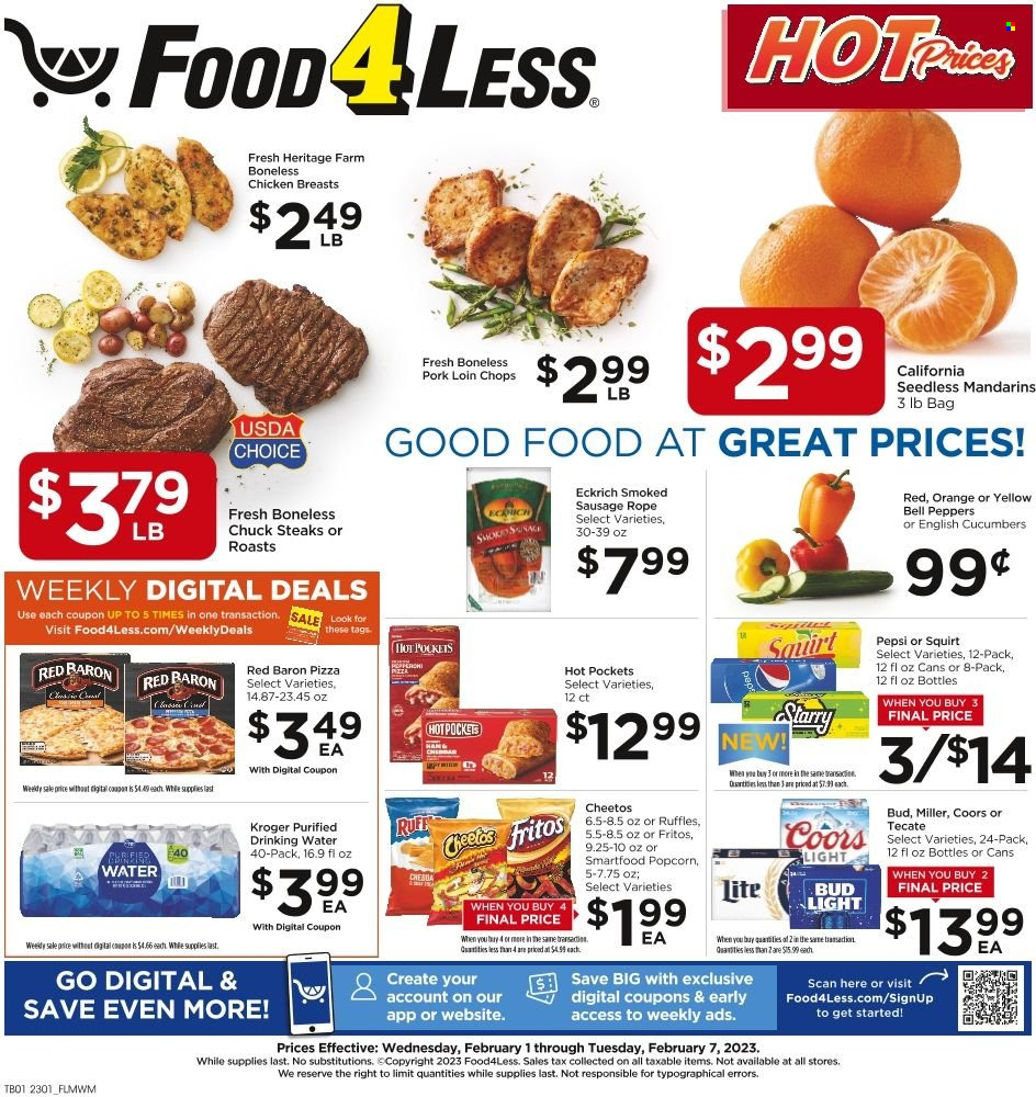 Food 4 Less ad - 02/01/2023 - 02/07/2023. Page 1