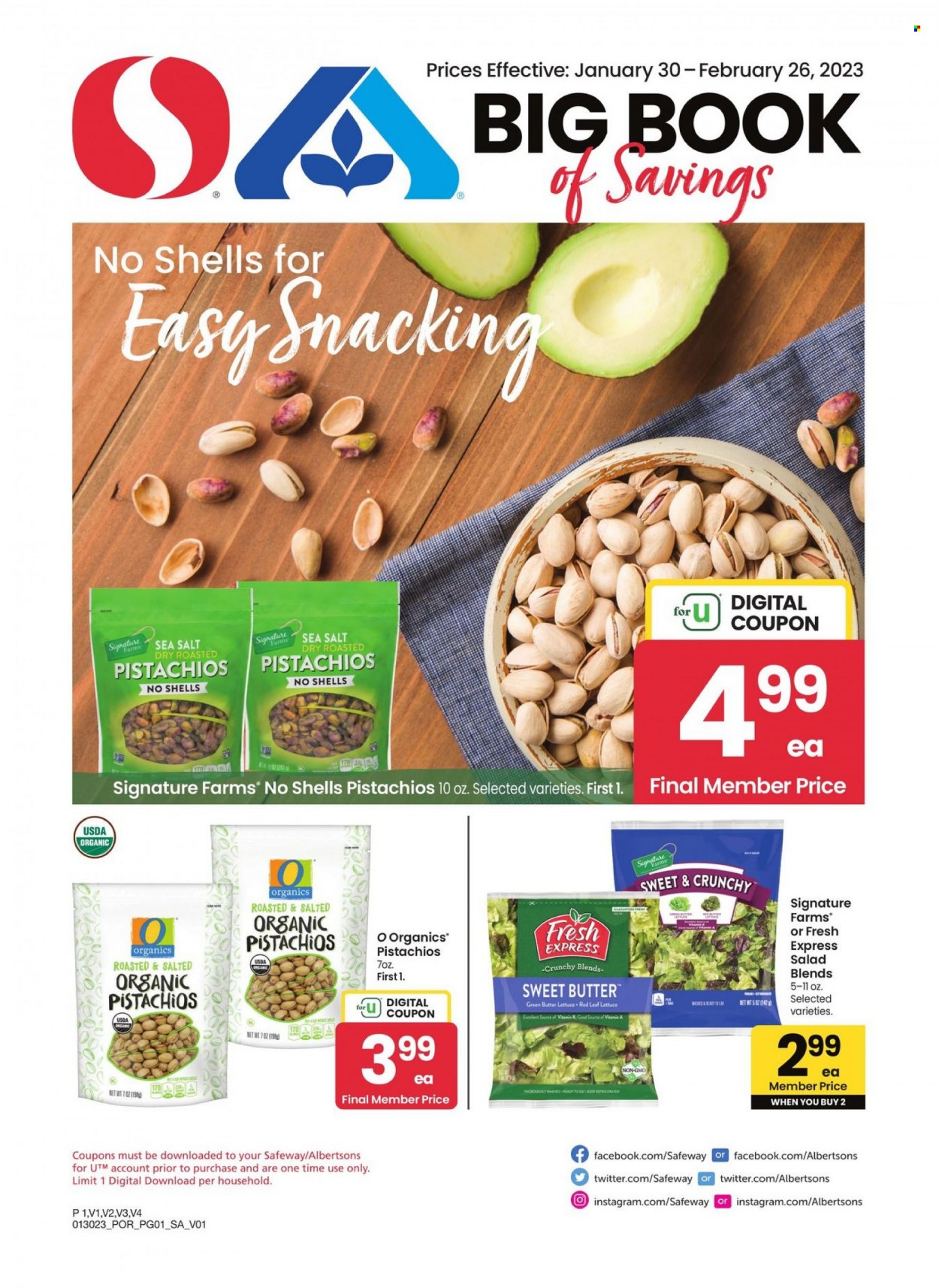 Safeway ad - 01/30/2023 - 02/26/2023. Page 1