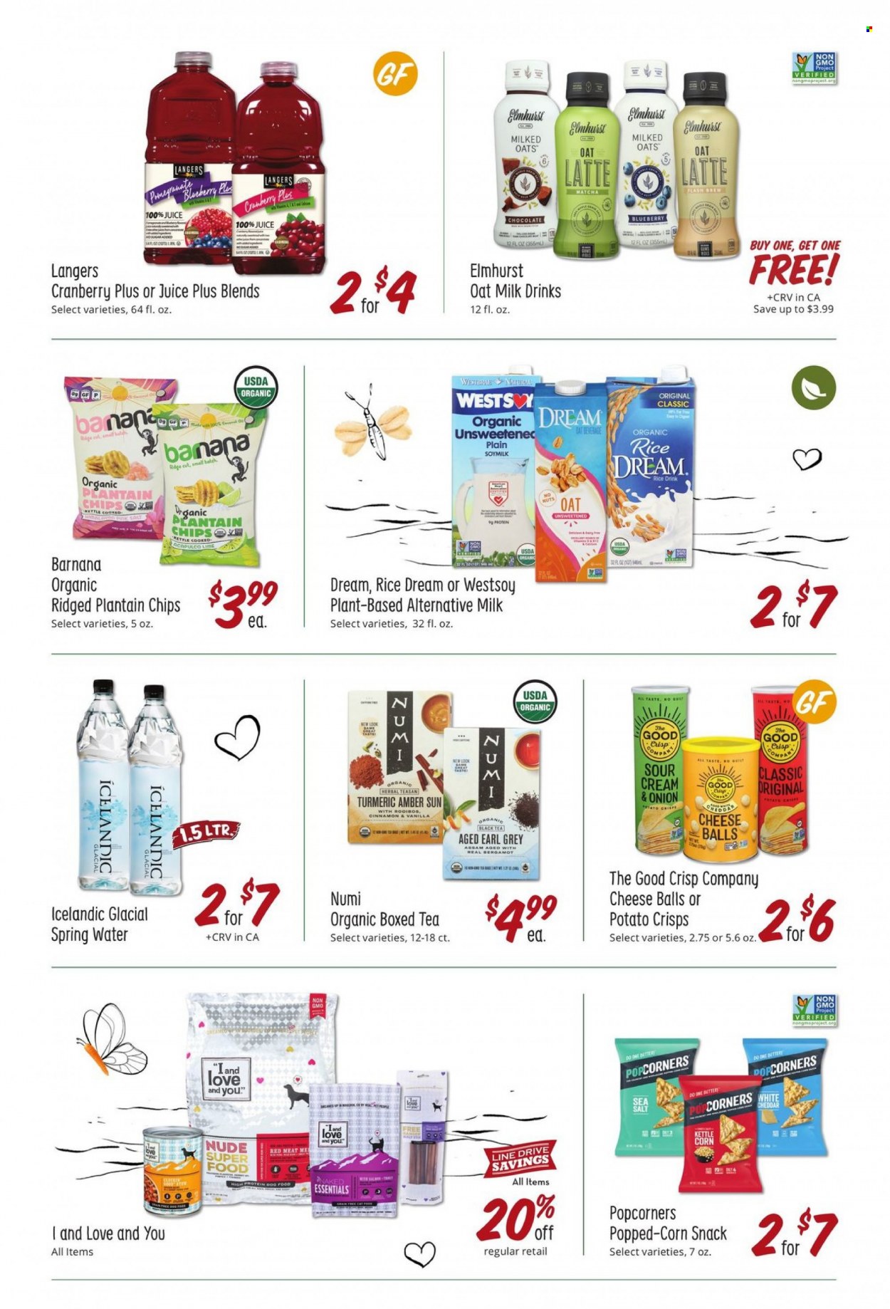 thumbnail - Sprouts Flyer - 02/01/2023 - 02/28/2023 - Sales products - cheese, milk, soy milk, oat milk, chocolate, snack, kettle corn, potato crisps, chips, popcorn, turmeric, cinnamon, juice, spring water, matcha, tea, rooibos tea, pomegranate. Page 15.