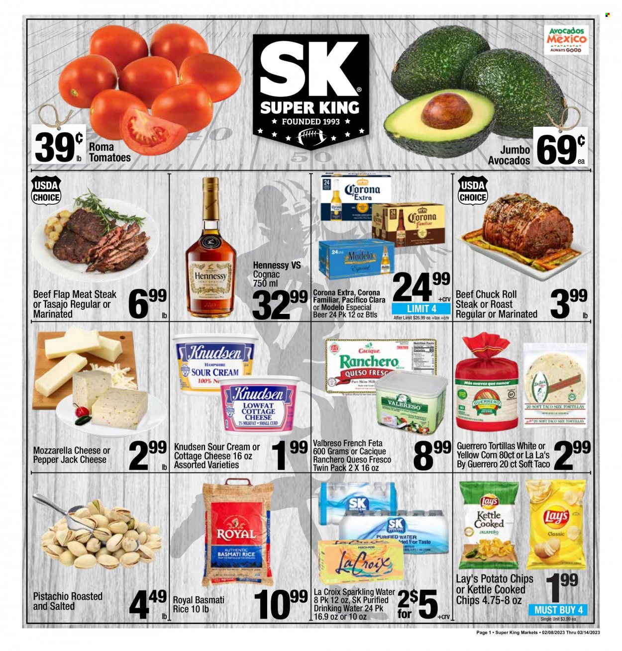 Super King Markets ad - 02/08/2023 - 02/14/2023. Page 1