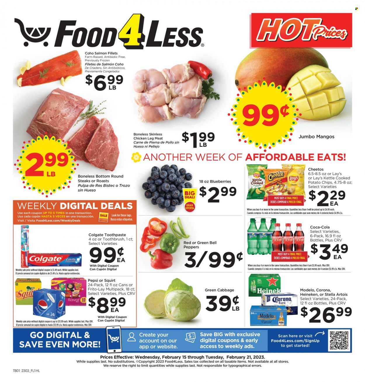 Food 4 Less ad - 02/15/2023 - 02/21/2023. Page 1